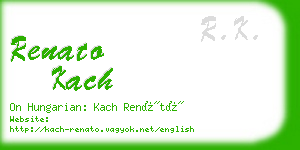renato kach business card